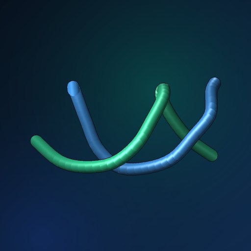 3D structure of 102D: Sequence-dependent drug binding to the minor groove of DNA: the crystal structure of the DNA dodecamer D(CGCAAATTTGCG) 2… (MolNFT v1 / PDB)
