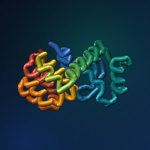 3D structure of 102L: How amino-acid insertions are allowed in an alpha-helix of T4 lysozyme (MolNFT v1 / PDB)