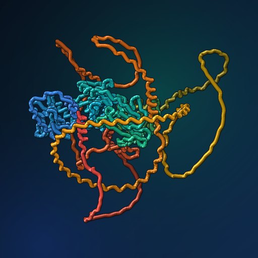 3D structure of Q4U9M9: AlphaFold monomer V2.0 prediction for 104 kda MICRONEME/RHOPTRY antigen (Q4U9M9) (MolNFT v1 / AlphaFold)